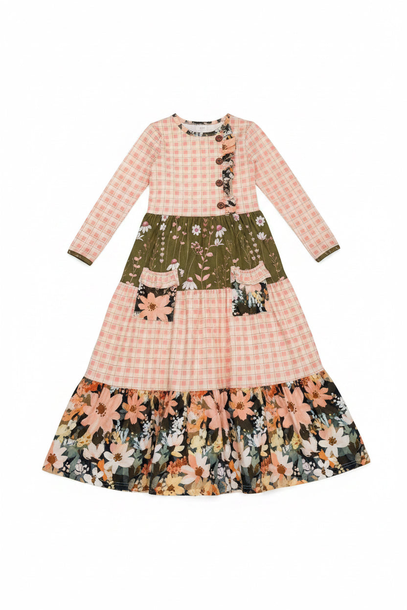 Mixed Print Dress