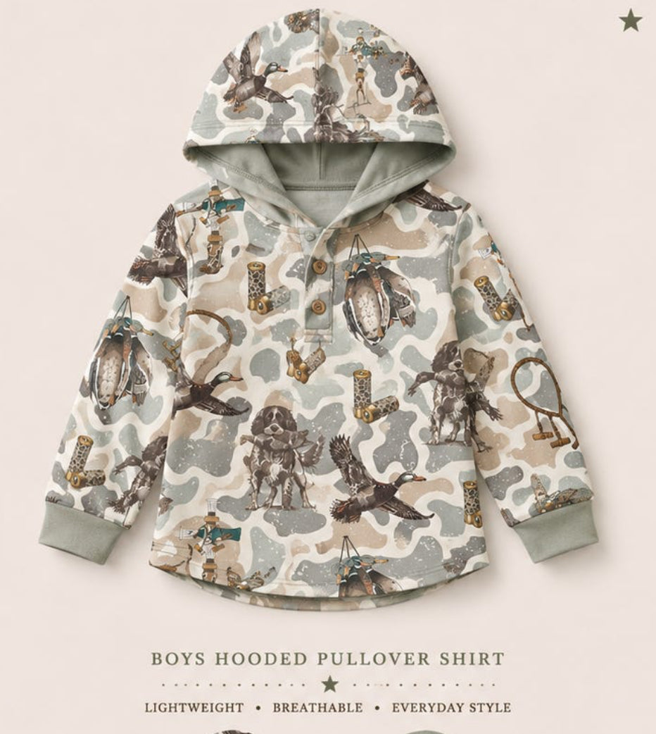 Little Explorer Hooded Pullover - Preorder