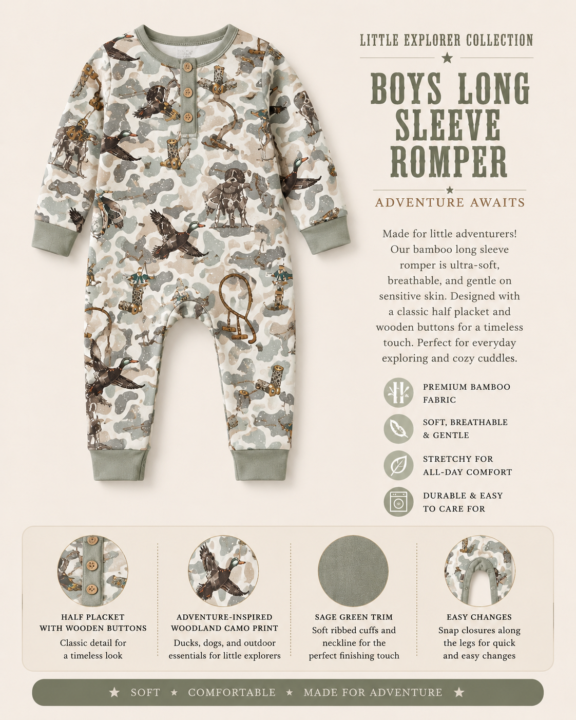 Little Explorer Romper